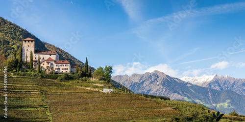 Photos Merano Italy. 10-08-2020. Old castle in mountain at Merano Italy