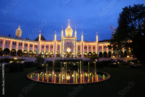 Attraction at Tivoli's gardens in Copenhagen, Denmark
