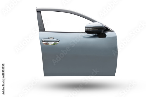 New modern car door on white background with clipping path