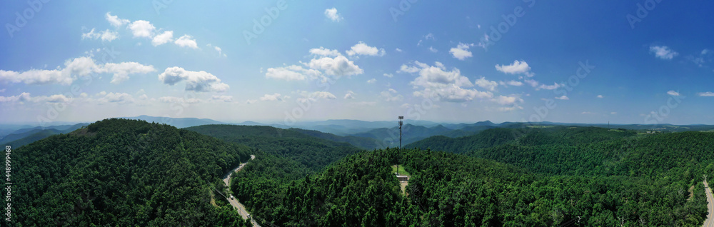 Aerial 180 Pano S Lovers at Lovers Leap VA