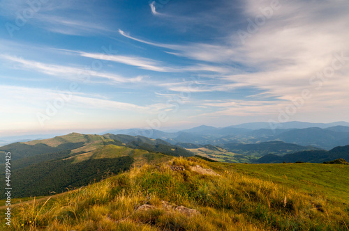 View of the Kińczyk Bukowski mountain as seen from the top of Rozsypaniec, Bieszczady Mountains