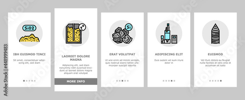Semiconductor Manufacturing Plant Onboarding Mobile App Page Screen Vector. Installation Semiconductor On Board And Testing, Test Computer Screen And Digital Equipment Illustrations