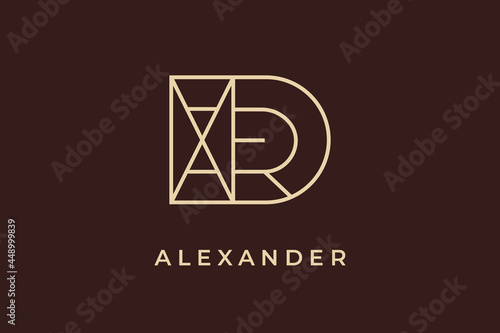 monoline signature logo design name Alexander. usable logo design for private logo, business name card web icon, social media icon