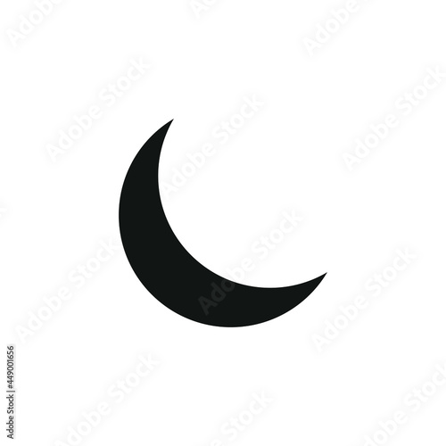 Half curved moon icon vector illustration