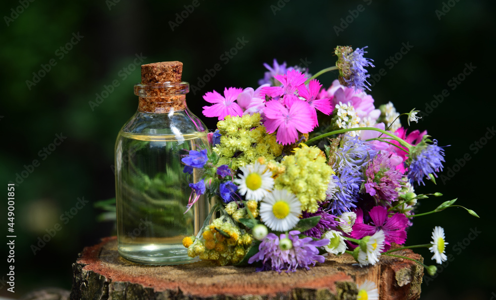 magical elixir with flowers magical elixir with flowers