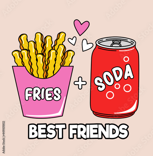 PAPAS FRITAS Y REFRESCO LOS MEJORES AMIGOS
