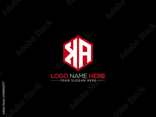 KA Letter Logo, creative ka logo sticker vector for business photo