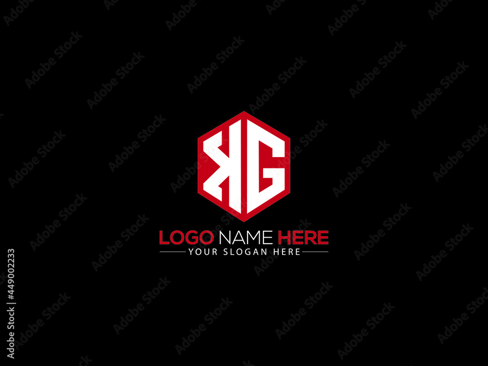 KG Letter Logo, creative kg logo sticker vector for business vector de ...