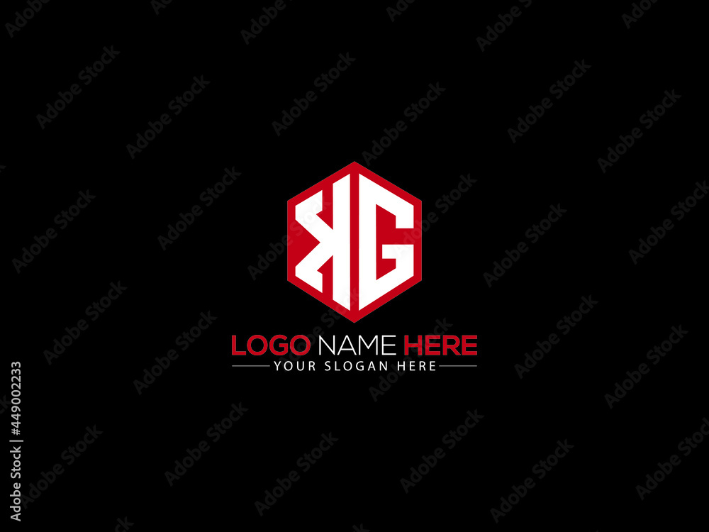 KG Letter Logo, creative kg logo sticker vector for business Stock ...