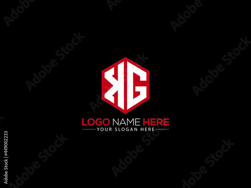 KG Letter Logo, creative kg logo sticker vector for business
