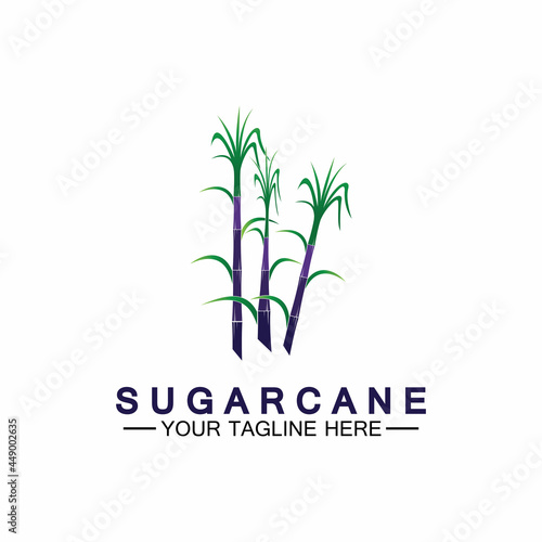 Sugar cane logo icon symbol vector illustration design template