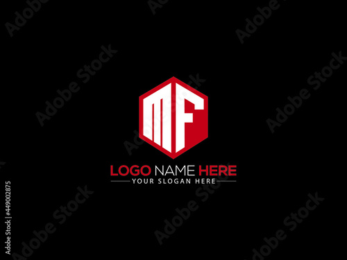 MF Letter Logo, creative mf logo sticker vector for business