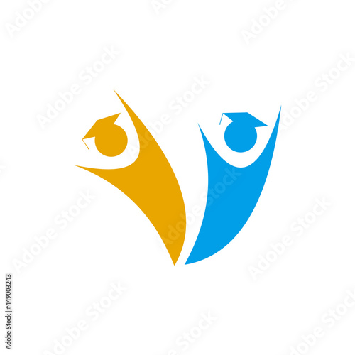 Bachelor icon logo design template