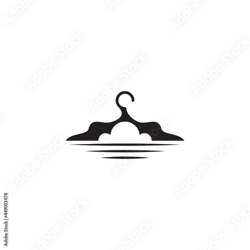 Clothes hanger logo design for fashion