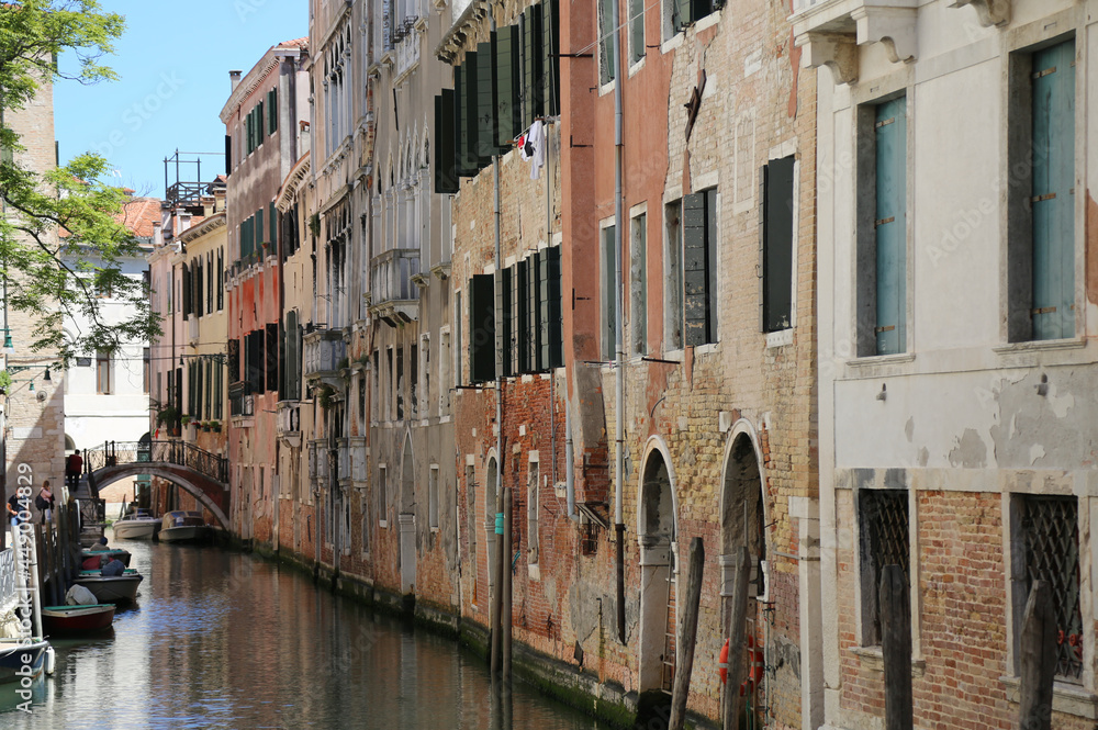One of the many beautiful canals of Venice, Italy