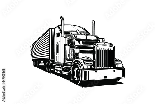 semi truck trailer silhouette