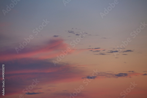 Fototapeta Naklejka Na Ścianę i Meble -  evening sky with clouds and rays of the sun, background