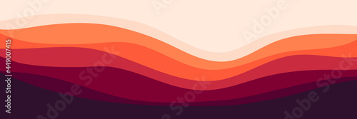 landscape mountain scenery wave pattern vector illustration for pattern background, wallpaper, background template, and backdrop design	