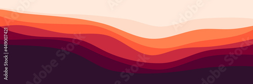 landscape mountain scenery wave pattern vector illustration for pattern background, wallpaper, background template, and backdrop design	