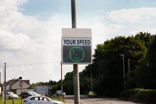 Vehicle activated or radar sign to display to oncoming drivers their speed