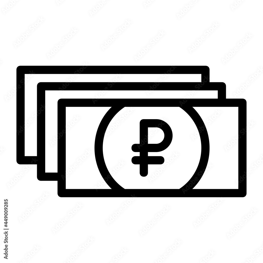 Russian Ruble Banknote Stack Icon