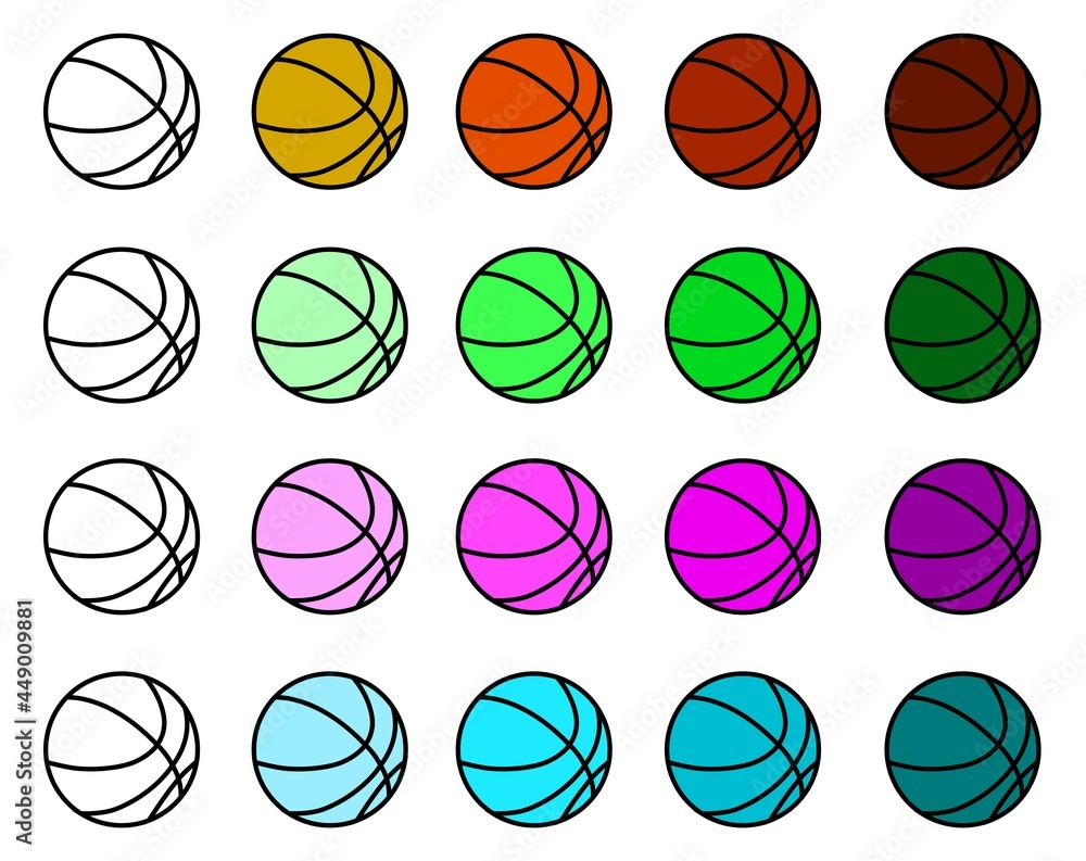 pattern ball with various colors