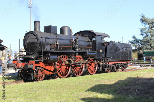 old steam locomotive in Pistoia's historic lovomotive depot