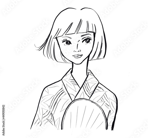 浴衣の女性　