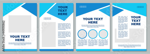 Geometric informational brochure template. Flyer, booklet, leaflet print, cover design with copy space. Your text here. Vector layouts for magazines, annual reports, advertising posters