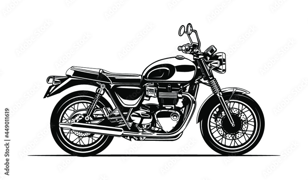 motorcycle sport bike silhouette - obrazy, fototapety, plakaty 
