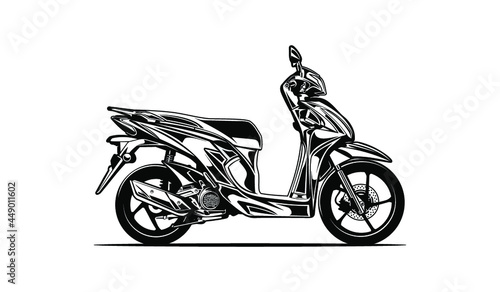 motorcycle sport bike silhouette