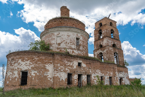An old ruined temple of 300 - 400 years old made of red brick was like a Christian Orthodox church in the village. Now the church is abandoned and does not function