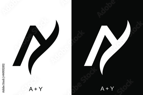 Letter A and Y initials concept. Very suitable various business purposes also for symbol, logo, company name, brand name, personal name, icon and many more.