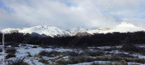 snow covered mountains, Valle Carbajal, Ushuaia, Tierra del Fuego, Argentina