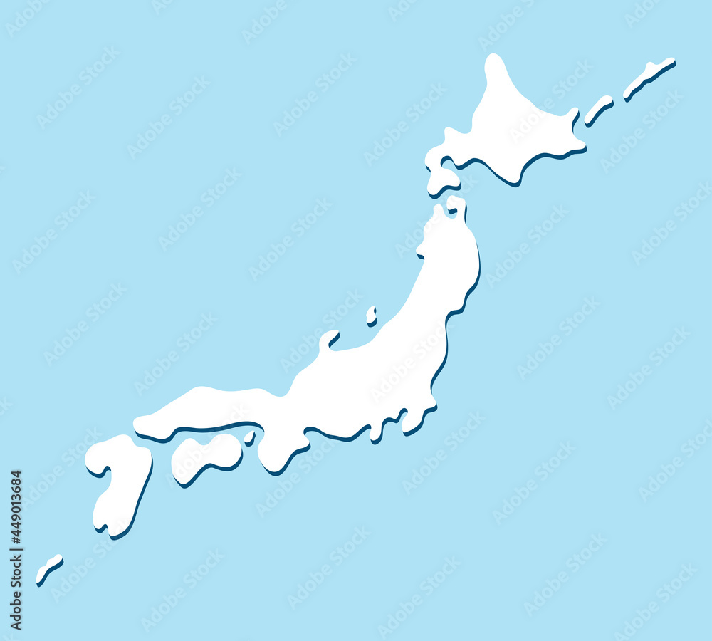 おおまかでシンプルな日本地図の背景素材 Stock Vector Adobe Stock