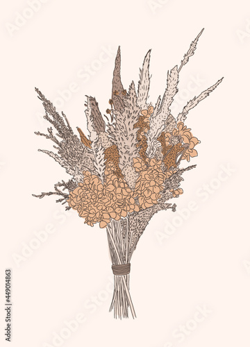 Fall Dried Floral Arrangement