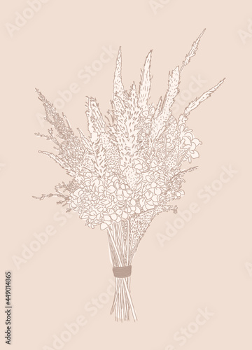 Monochrom Dried Flower Arrangement