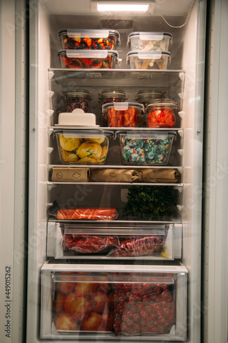 organization of storage in the refrigerator  photo
