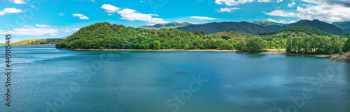 A panorama of Lac de Vinça, near the Pyrenees in the South of France 