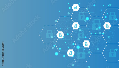 Internet cyber security connection concept background