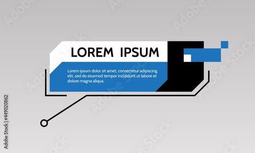 Digital callouts, titles frame text, HUD . Set of templates, modern banners, presentation isolated. Vector design of title bar for infographics, advertising, video production.