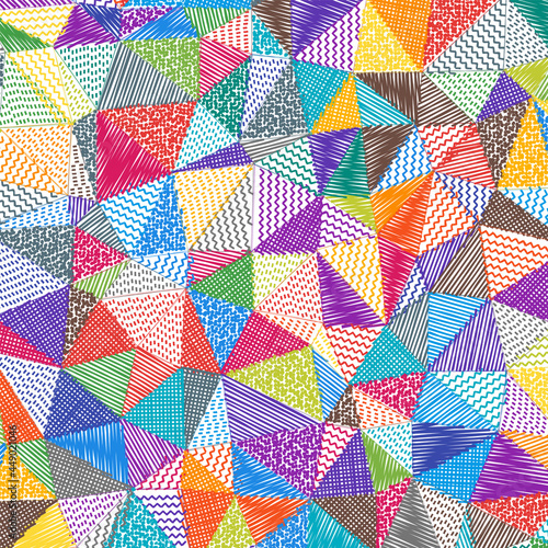 Low poly sketch background. Attractive square pattern. Astonishing abstract background. Vector illustration.