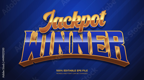 Jackpot winner text style effect	

