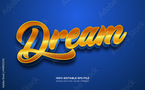 Dream 3D editable text style effect