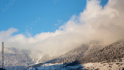 clouds over the mountains
