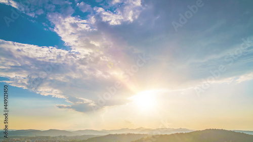sunrise over the mountains