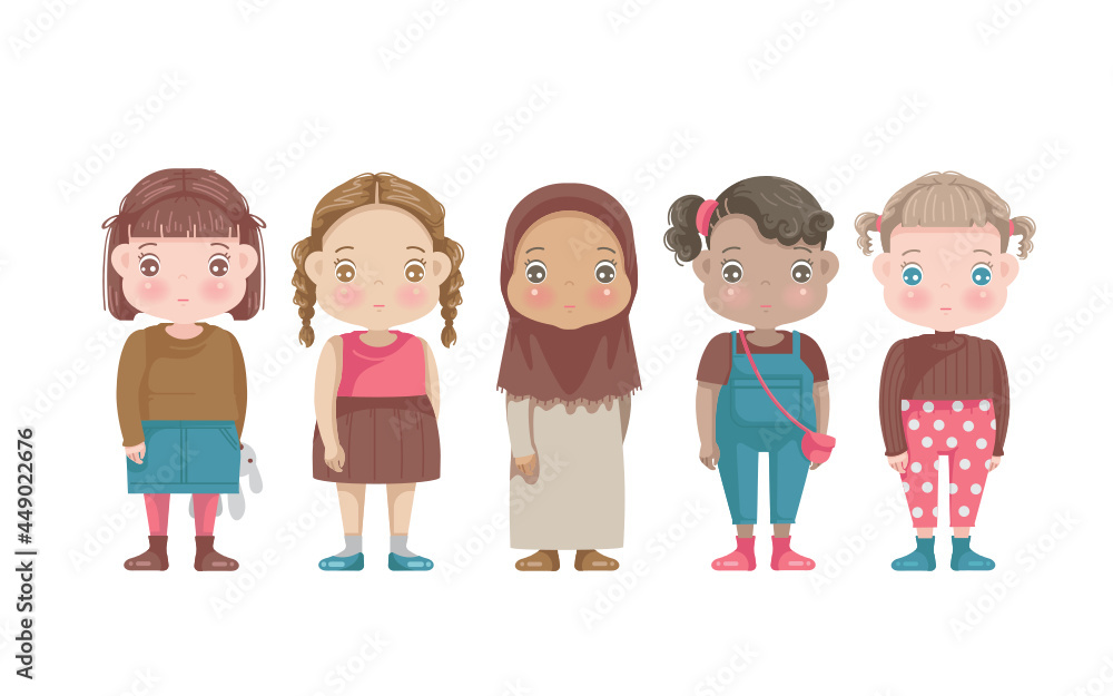 little girls characters groupset.  Preschool kindergarten.