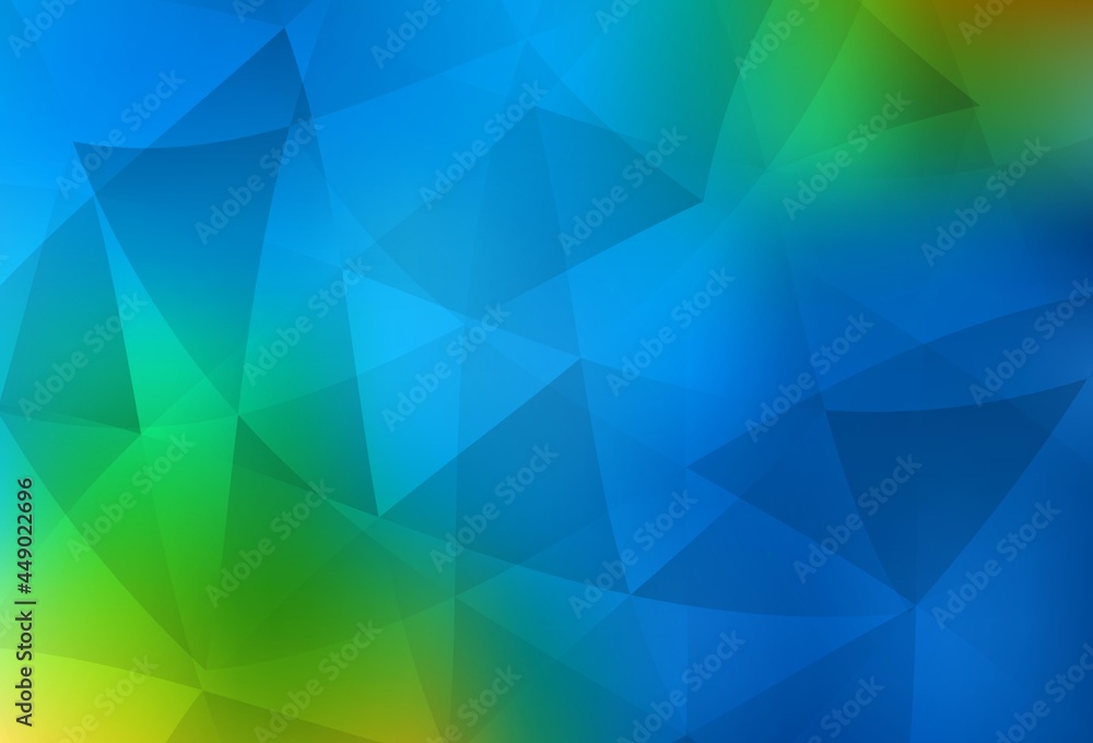 Light Blue, Green vector low poly background. Light Blue, Green vector low poly background.