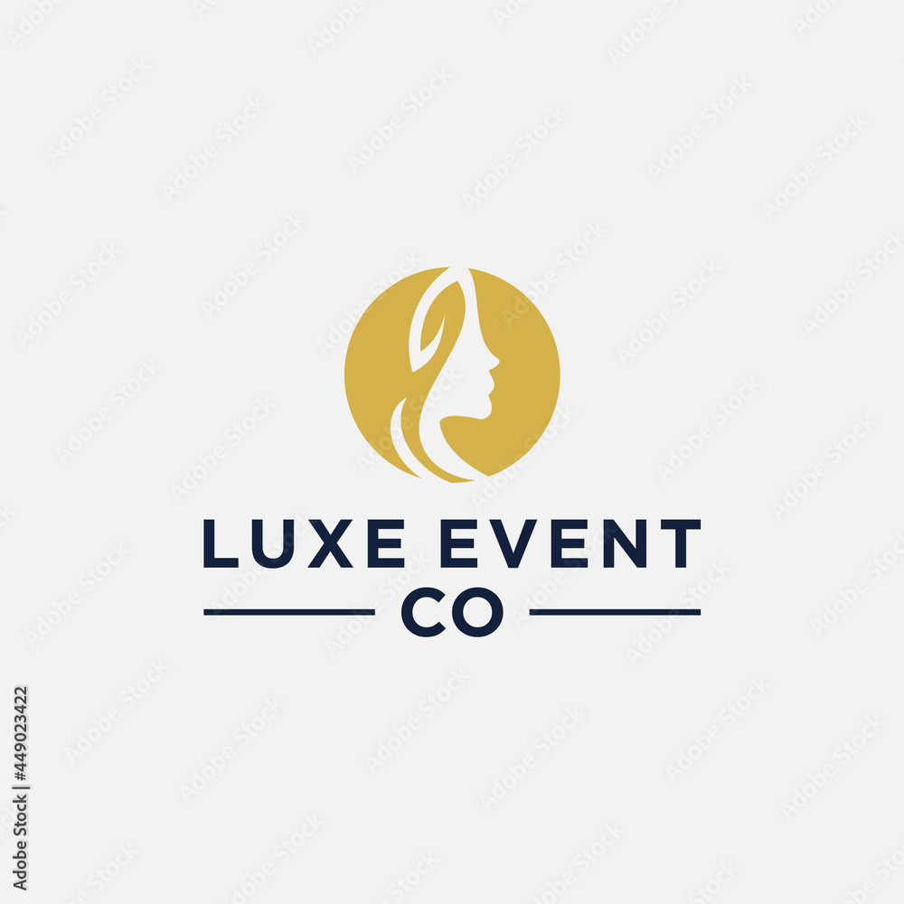 simple and modern luxe logo design template