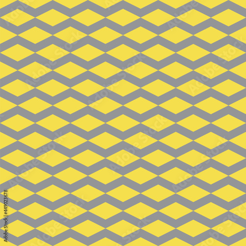 Colors of year 2021 illuminating yellow and ultimate gray simple striped pattern. Abstract geometric horizontal stripes seamless pattern. Geometric design for web and print on textile  fabric  paper